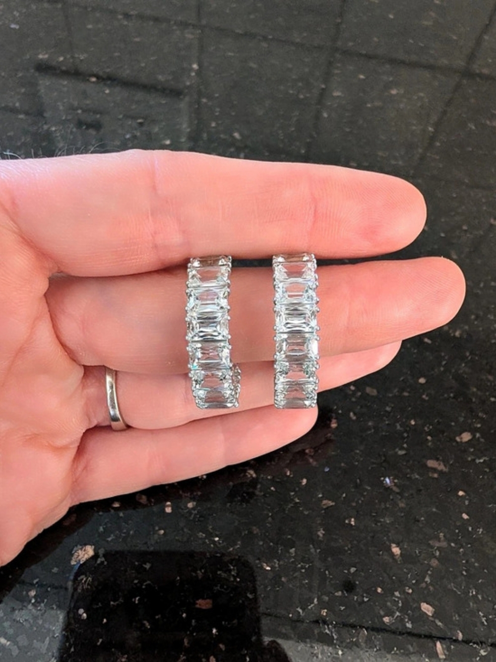 Swarovski Millenia Crystal Hoop Earrings Like New